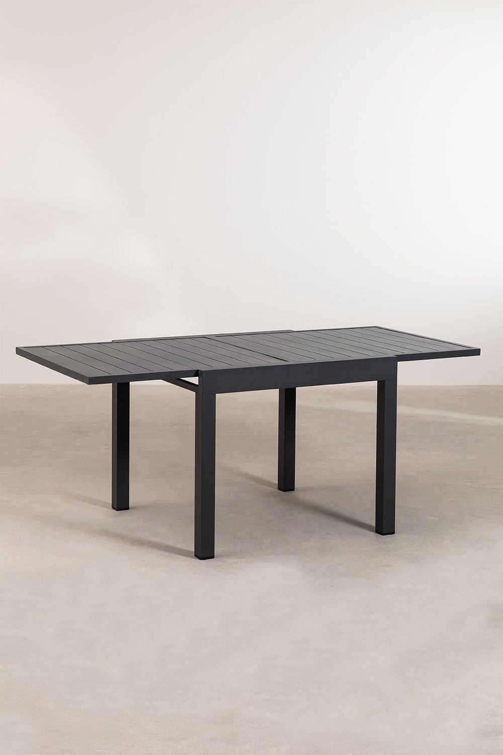 Sklum Set De Mesa Extensible Rectangular En Aluminio (90-180x90 Cm) Starmi Y 4 Sillas De Exterior Eika