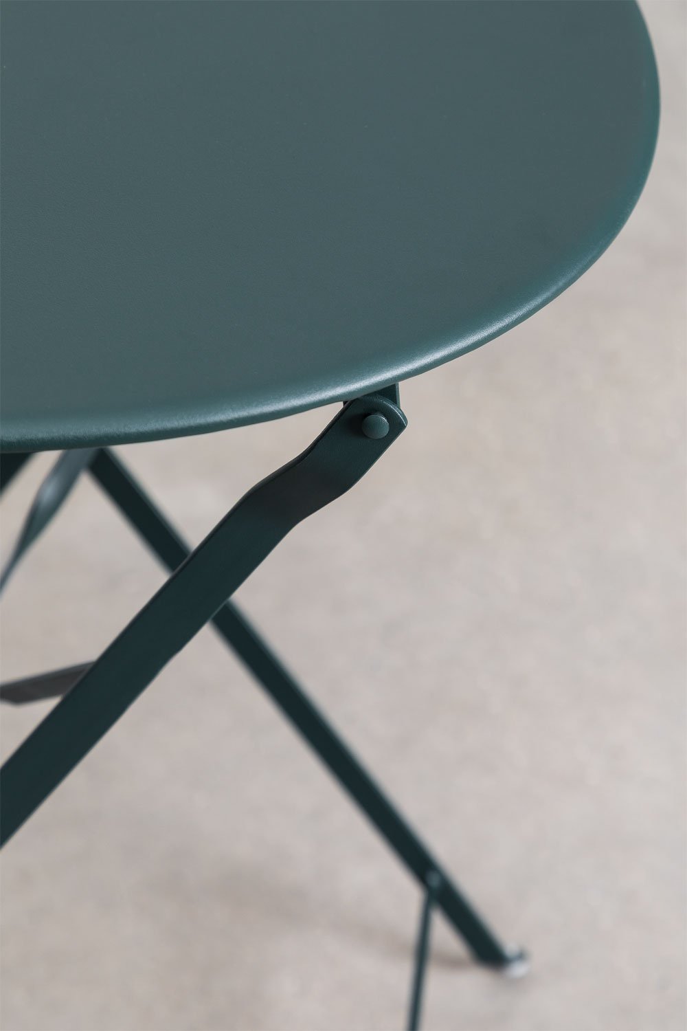 Sklum Set De Mesa Ø60 Cm Y 2 Sillas Plegables Sergey