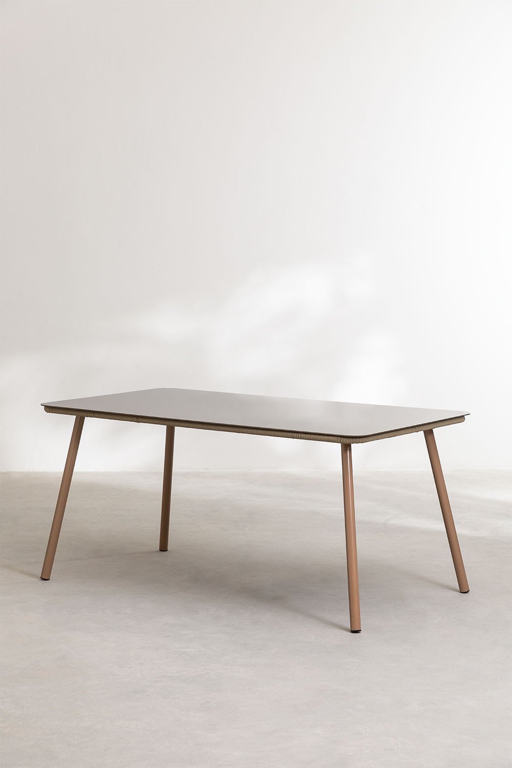 Sklum Set De Mesa Rectangular 160x90 Cm Y 4 Sillas De Comedor En Aluminio Arhiza Classic