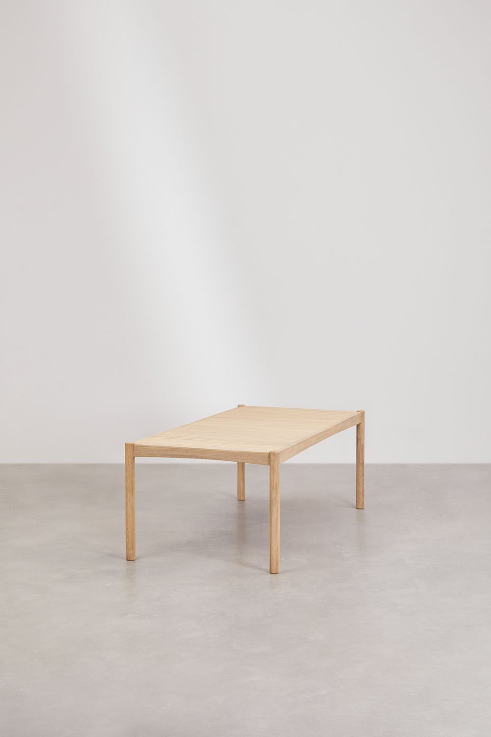 Sklum Set De Mesa Rectangular 220x100 Cm Y 8 Sillas De Comedor En Madera De Acacia Y Cuerda Trenzada Karvia