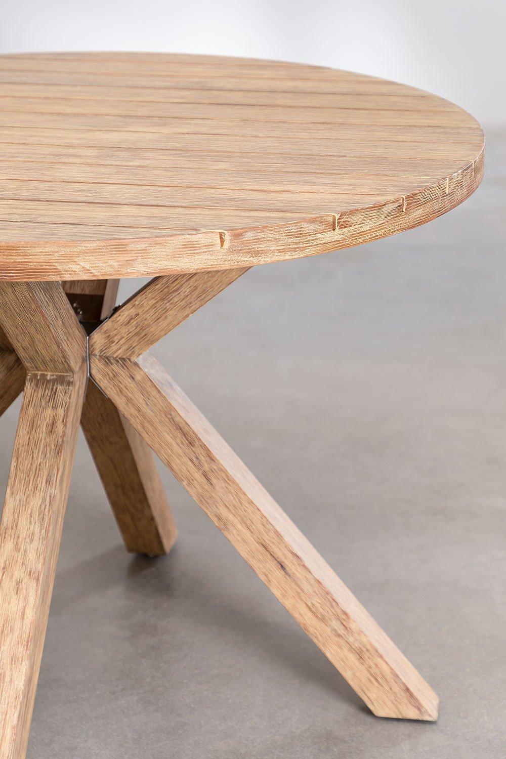 Sklum Set De Mesa Redonda En Madera (Ø100 Cm) Naele Y 4 Sillas De Comedor Barker