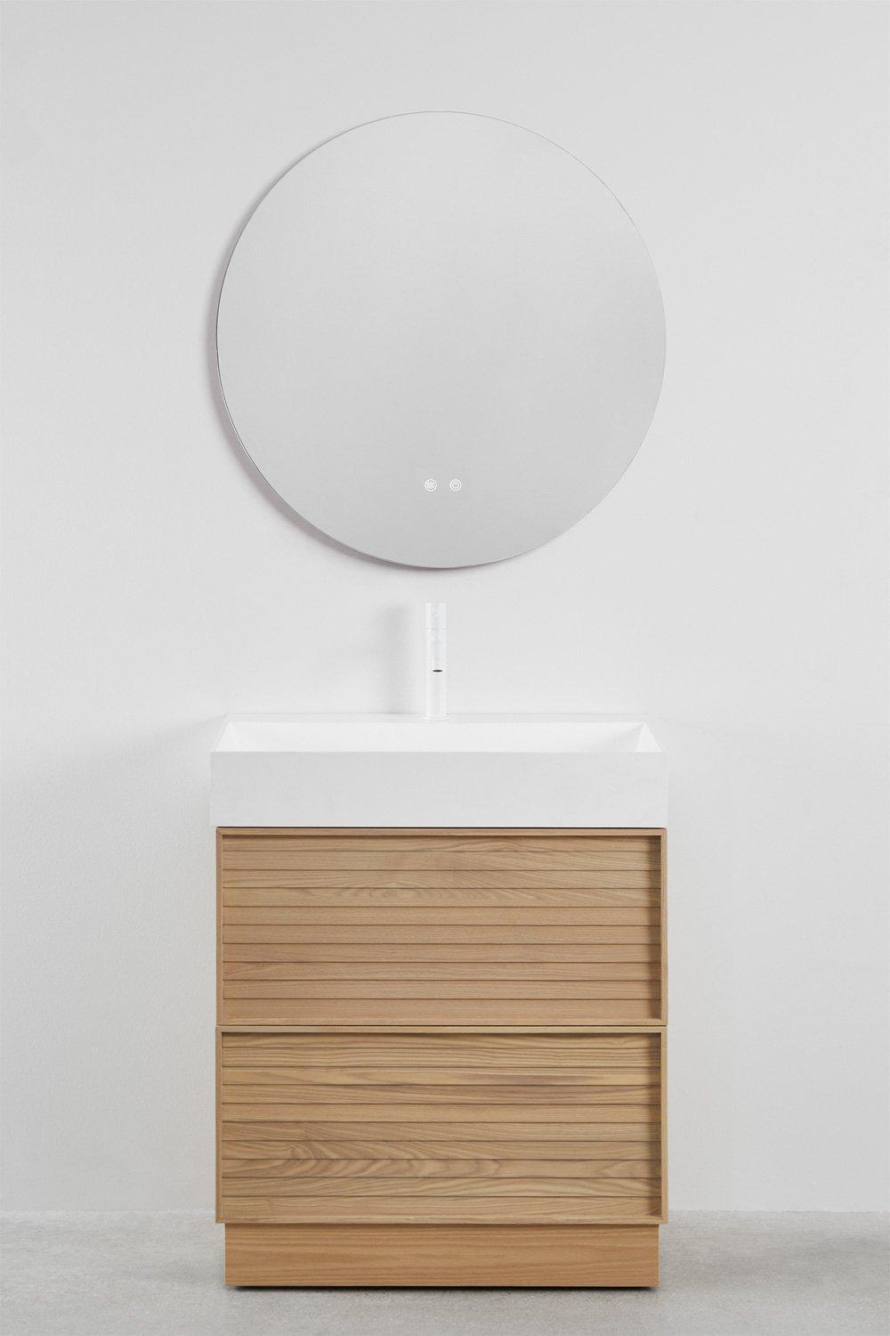 Sklum Set Mobili Da Bagno In Legno Jolene Con Lavabo Integrato