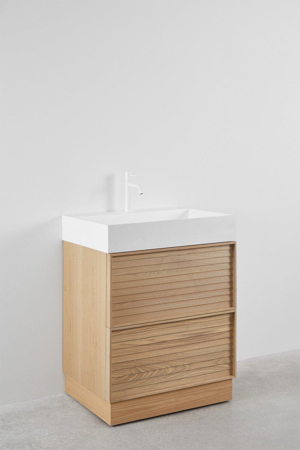 Sklum Set Mobili Da Bagno In Legno Jolene Con Lavabo Integrato