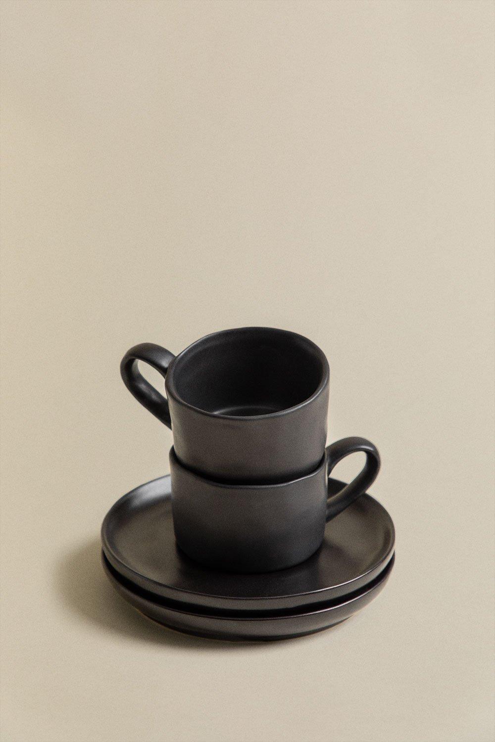Sklum Set Van 2 Koffiekopjes 10 Cl Met Belvere Schotel