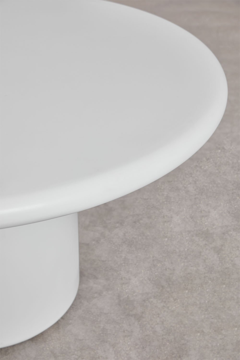 Sklum Set Van Ronde Tafel Ø140 Cm In Namara Cement En 6 Uleno Acacia Houten Tuinstoelen