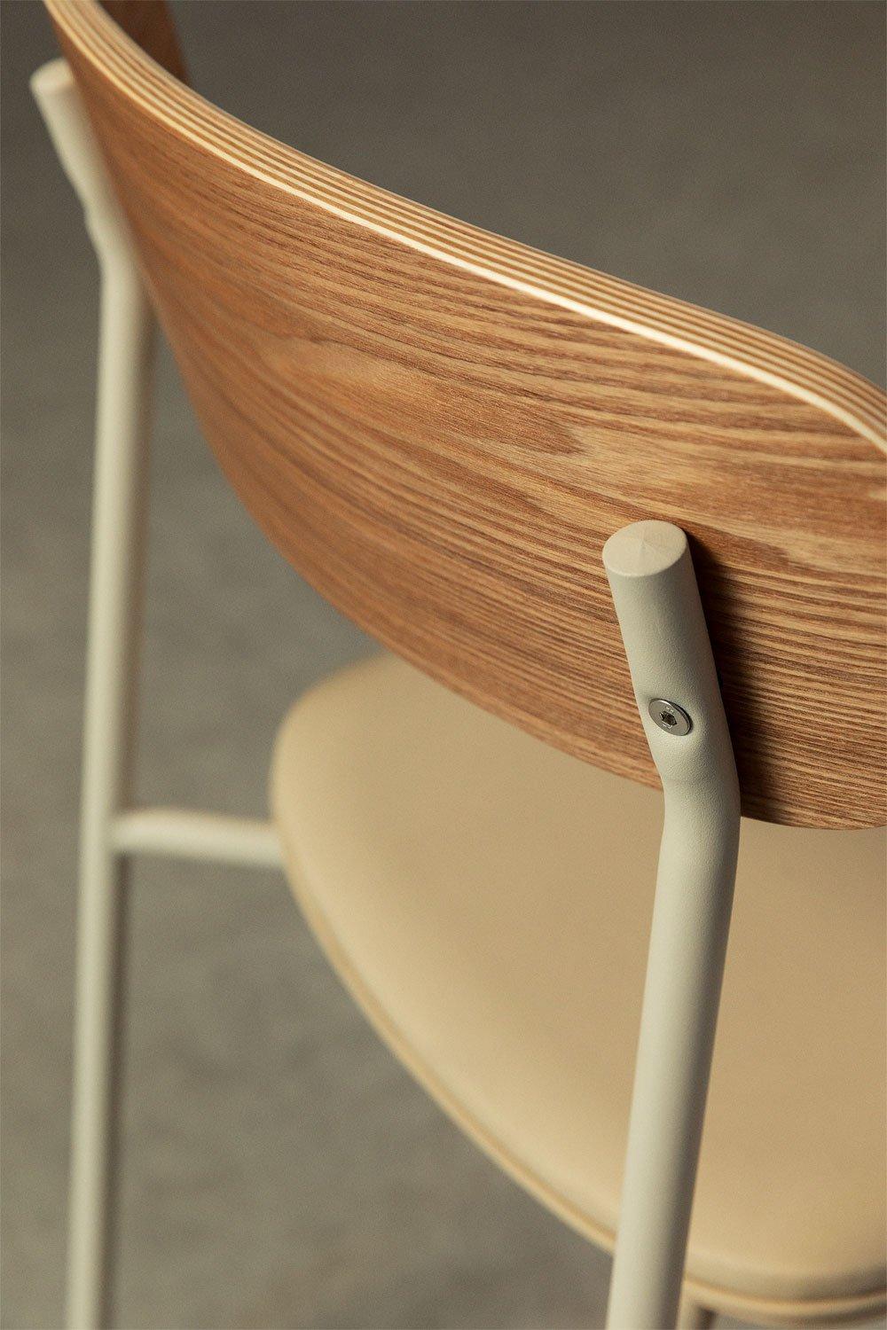 Sklum Silla De Comedor Apilable En Hierro Y Madera Wilpier