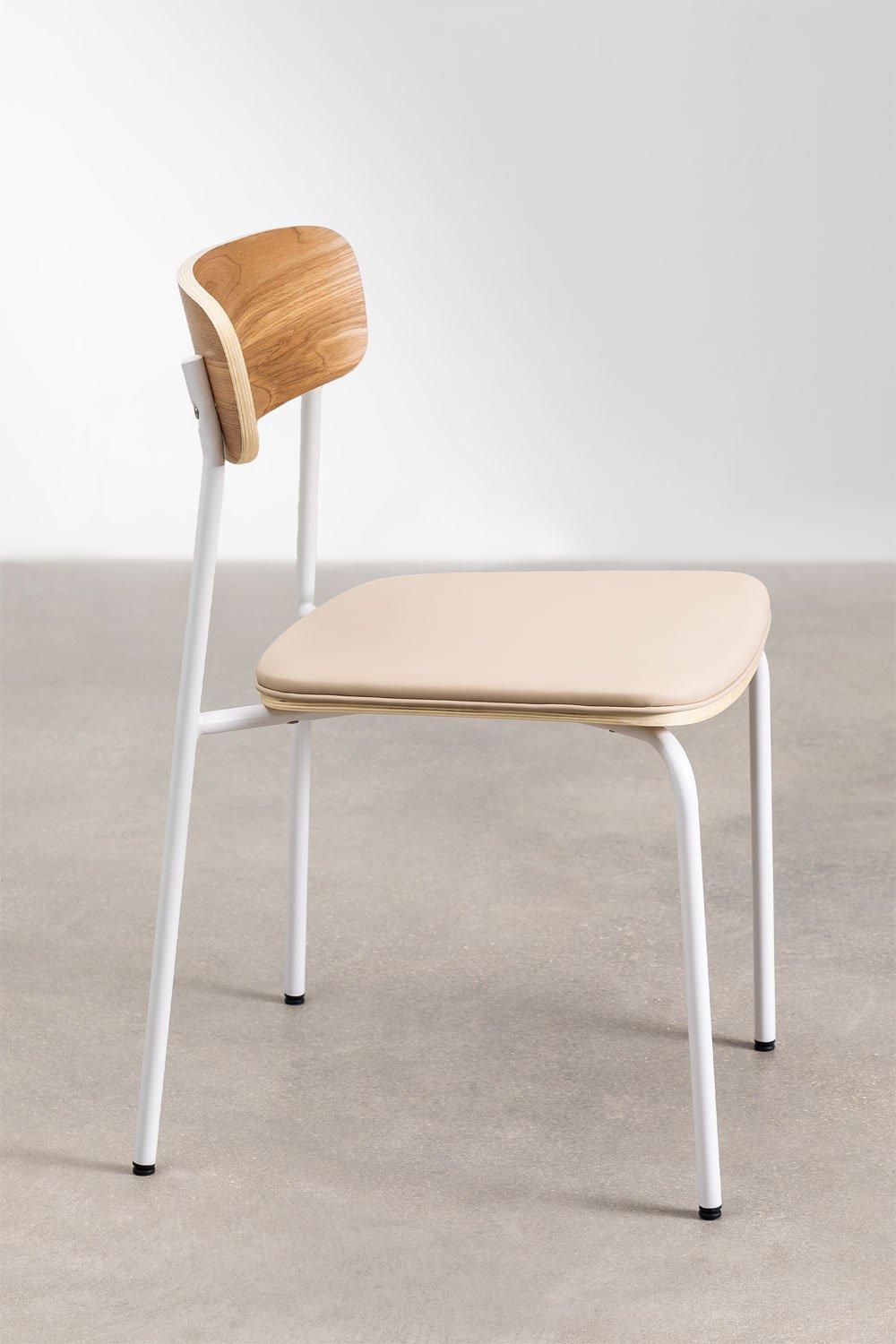 Sklum Silla De Comedor Apilable En Hierro Y Madera Wilpier