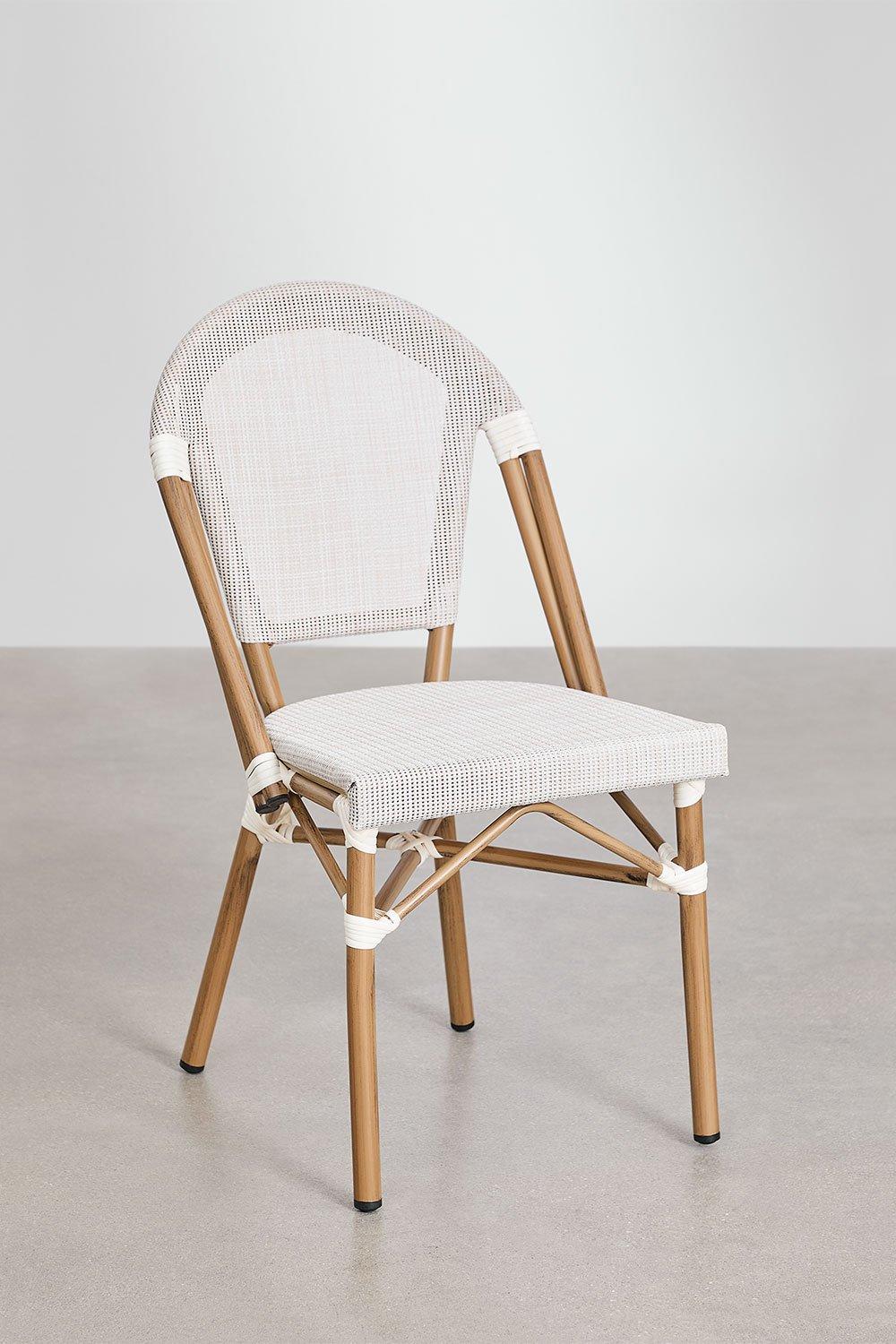 Sklum Silla De Comedor Apilable En Textilene Y Aluminio Brielle Bistro