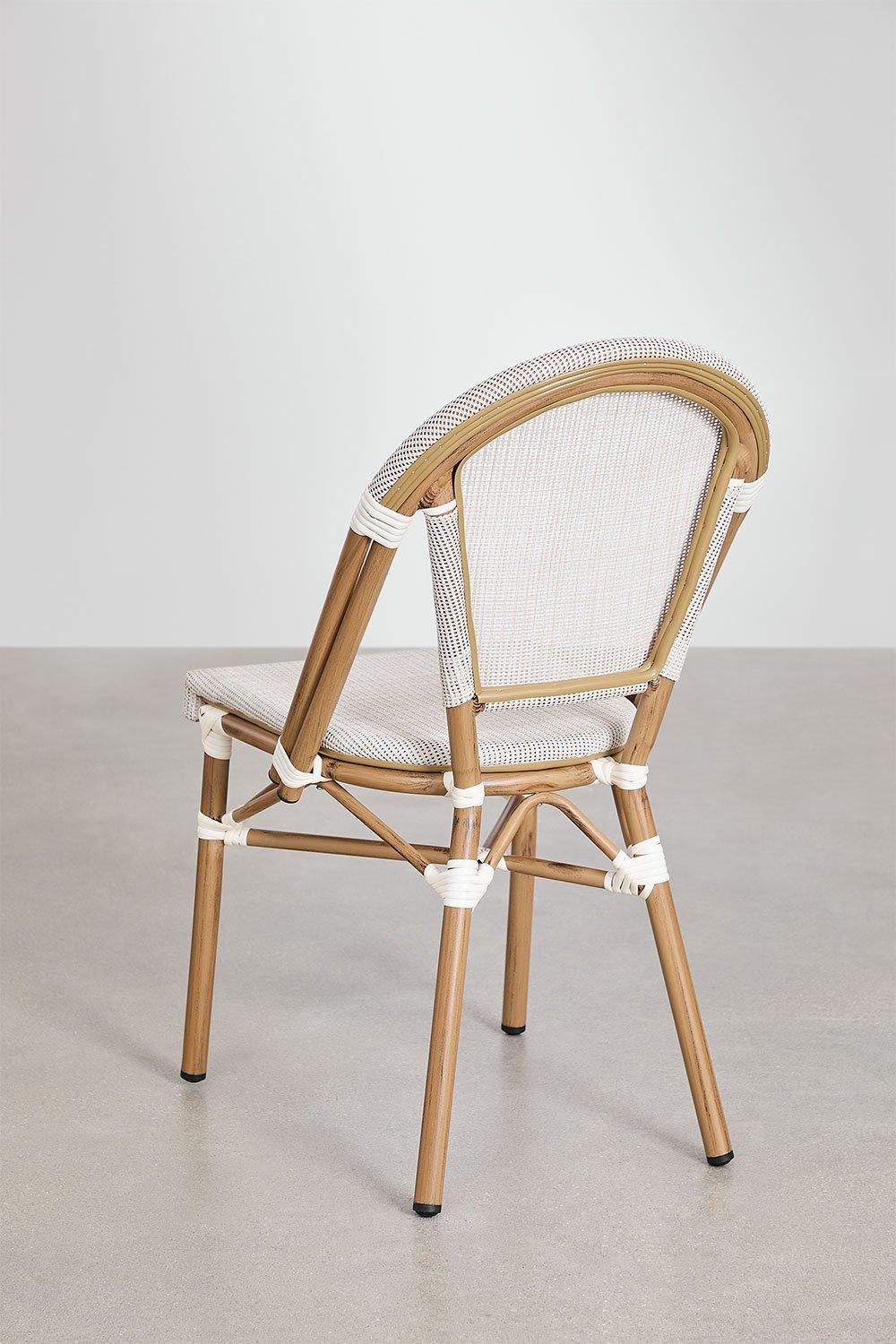 Sklum Silla De Comedor Apilable En Textilene Y Aluminio Brielle Bistro