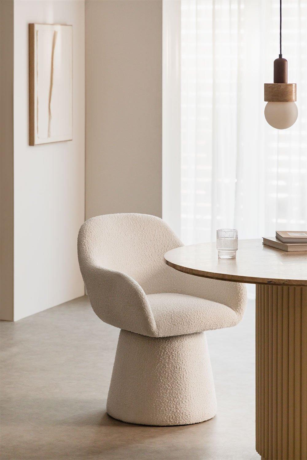 sklum Silla de comedor con reposabrazos tapizada Erica