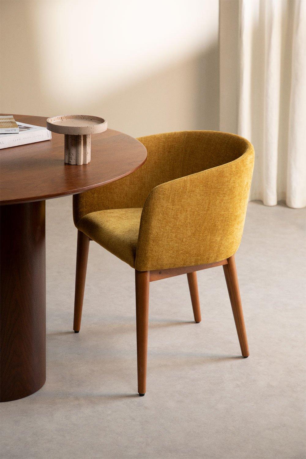 sklum Silla de comedor tapizada con reposabrazos Bunia