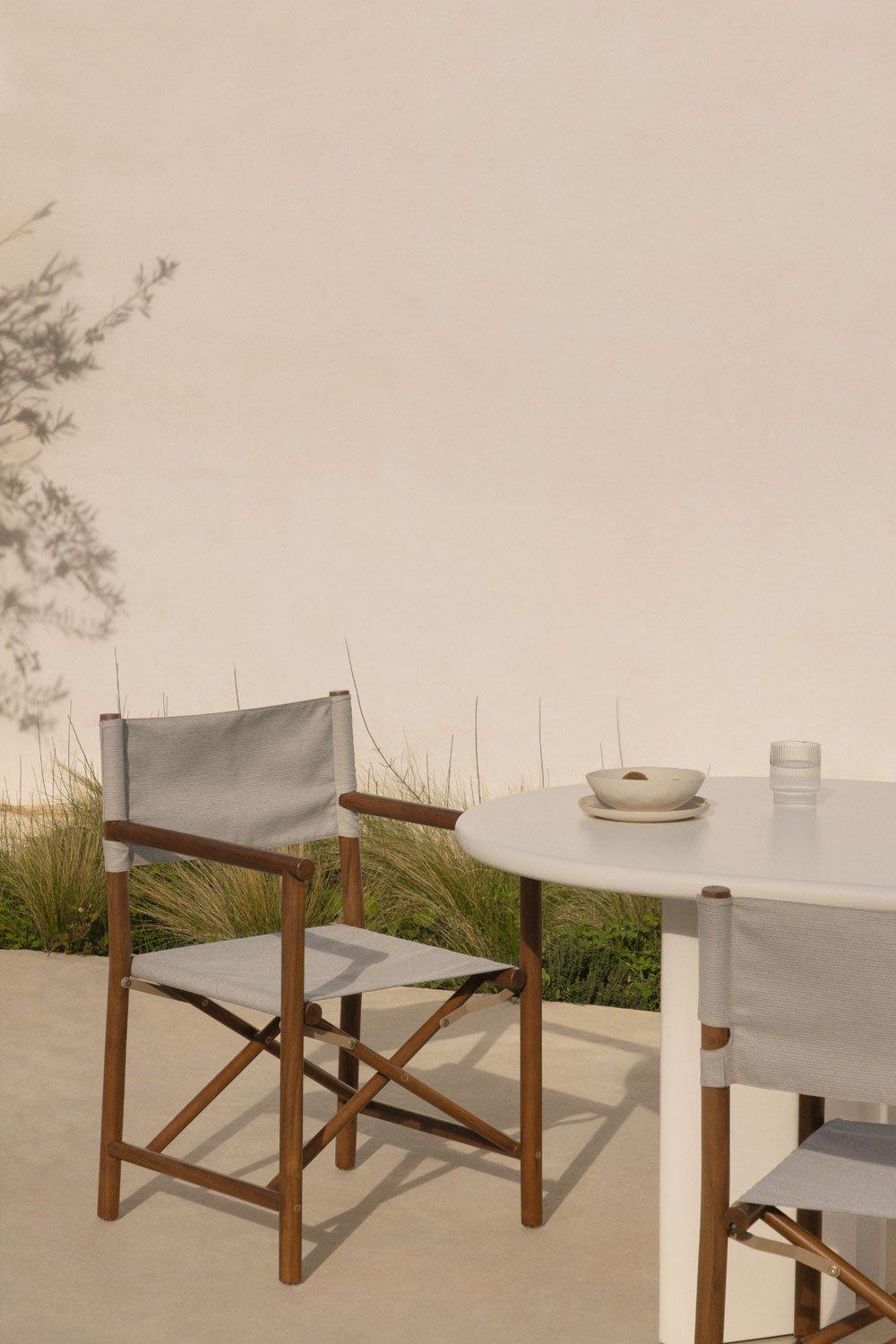 sklum Silla de director plegable de jardín en madera de acacia Olivia