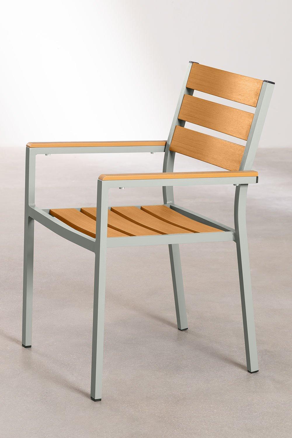 Sklum Silla De Jardín Apilable Con Reposabrazos Saura