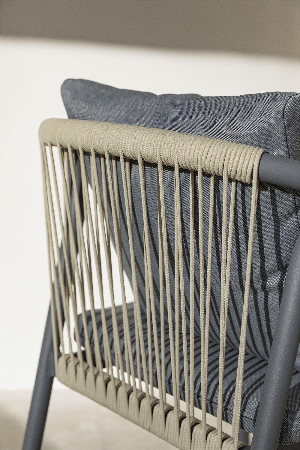 Sklum Silla De Jardín Con Reposabrazos En Aluminio Y Cuerda Basper