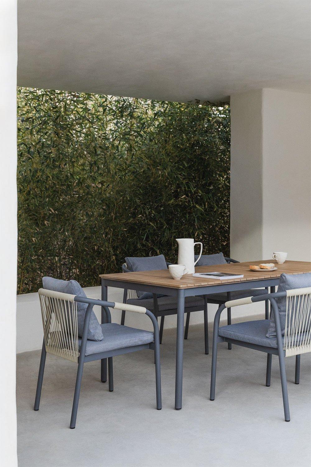 Sklum Silla De Jardín Con Reposabrazos En Aluminio Y Cuerda Basper