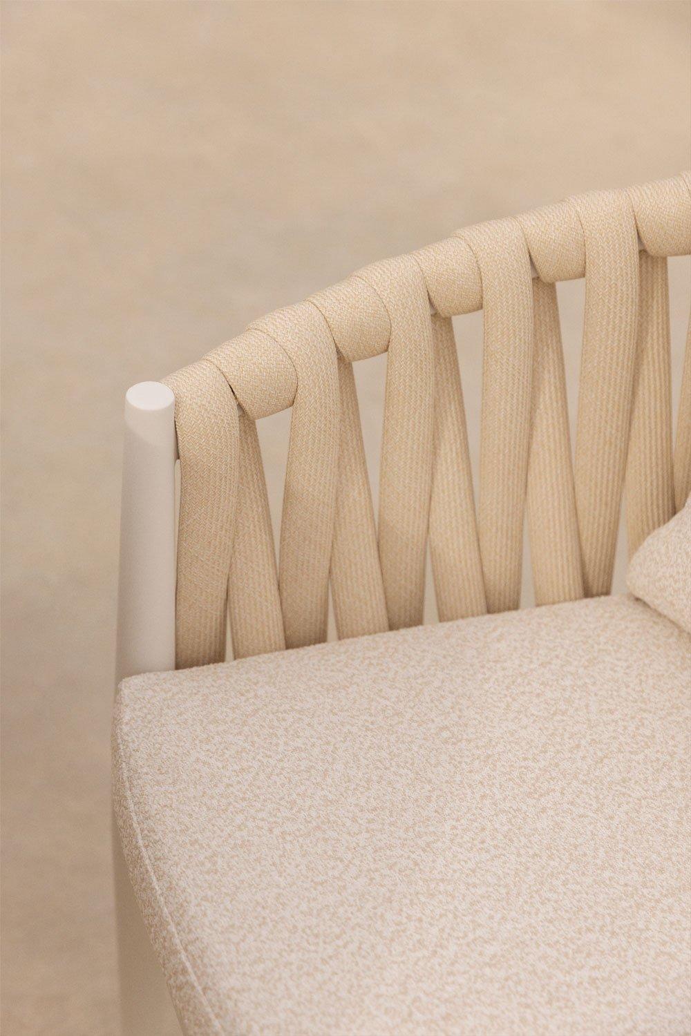 Sklum Silla De Jardín Con Reposabrazos En Aluminio Y Tela Bouclé Sereilen