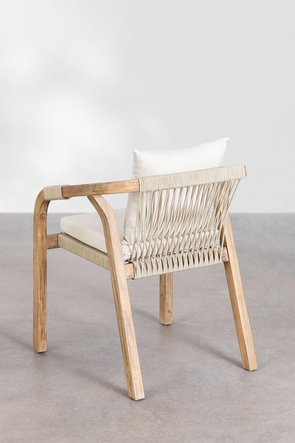 Sklum Silla De Jardín Con Reposabrazos En Madera De Acacia Dubai