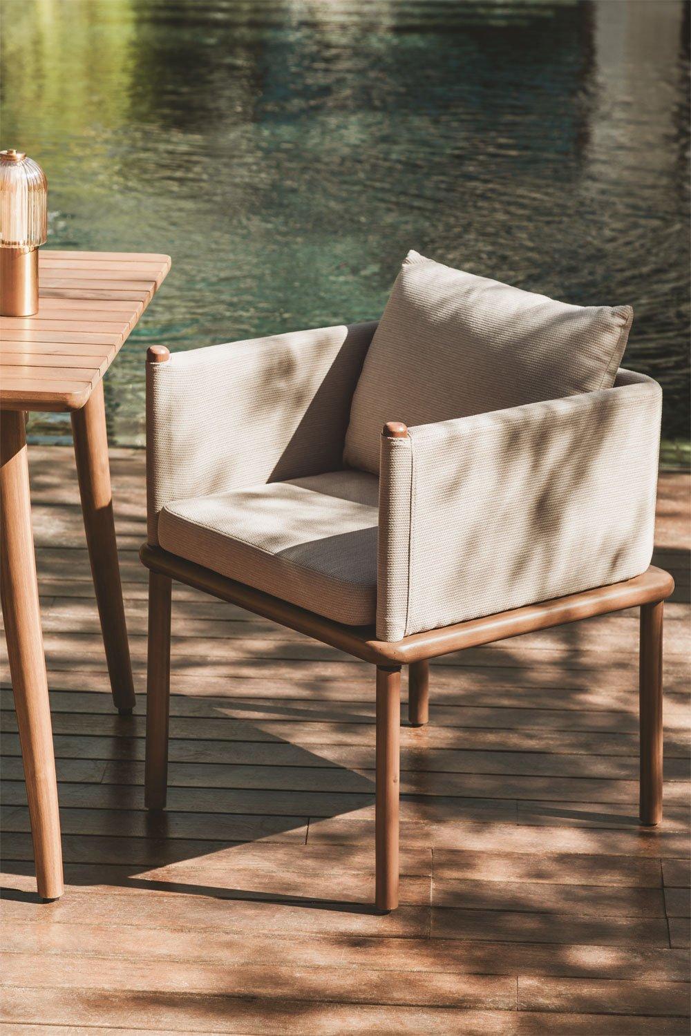 sklum Silla de jardín con reposabrazos en madera de acacia Olivia