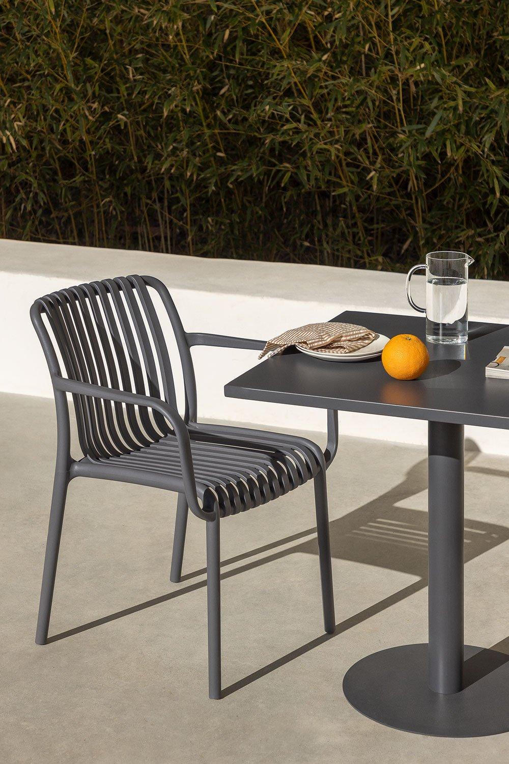 sklum Silla de jardín con reposabrazos en polipropileno Wendell