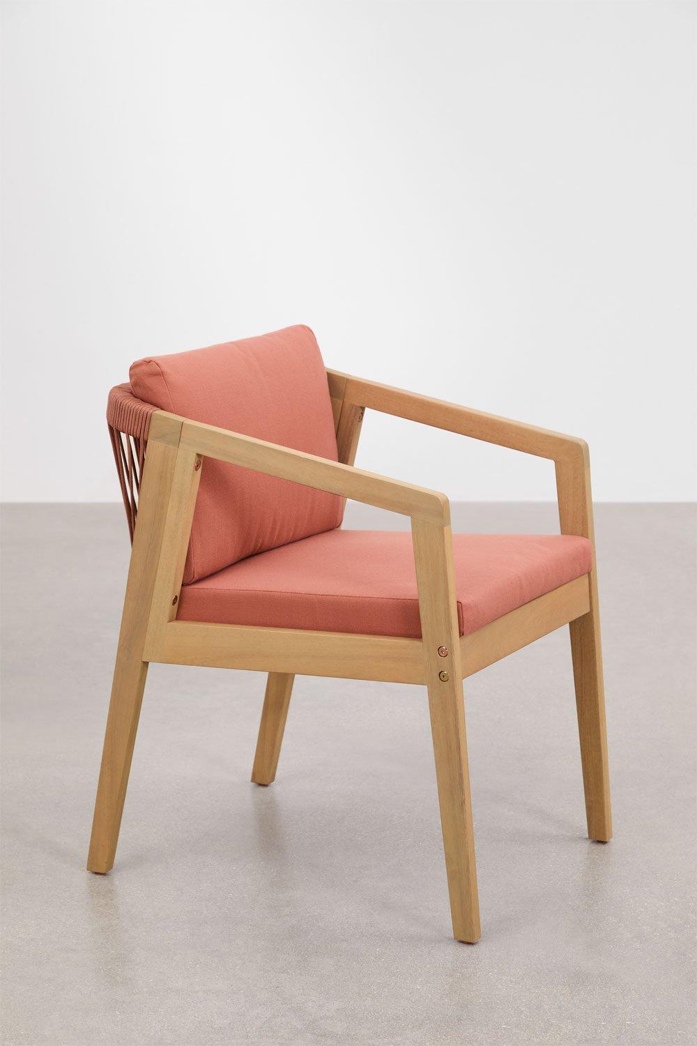 Sklum Silla De Jardín En Madera De Acacia Y Cuerda Trenzada Kaela
