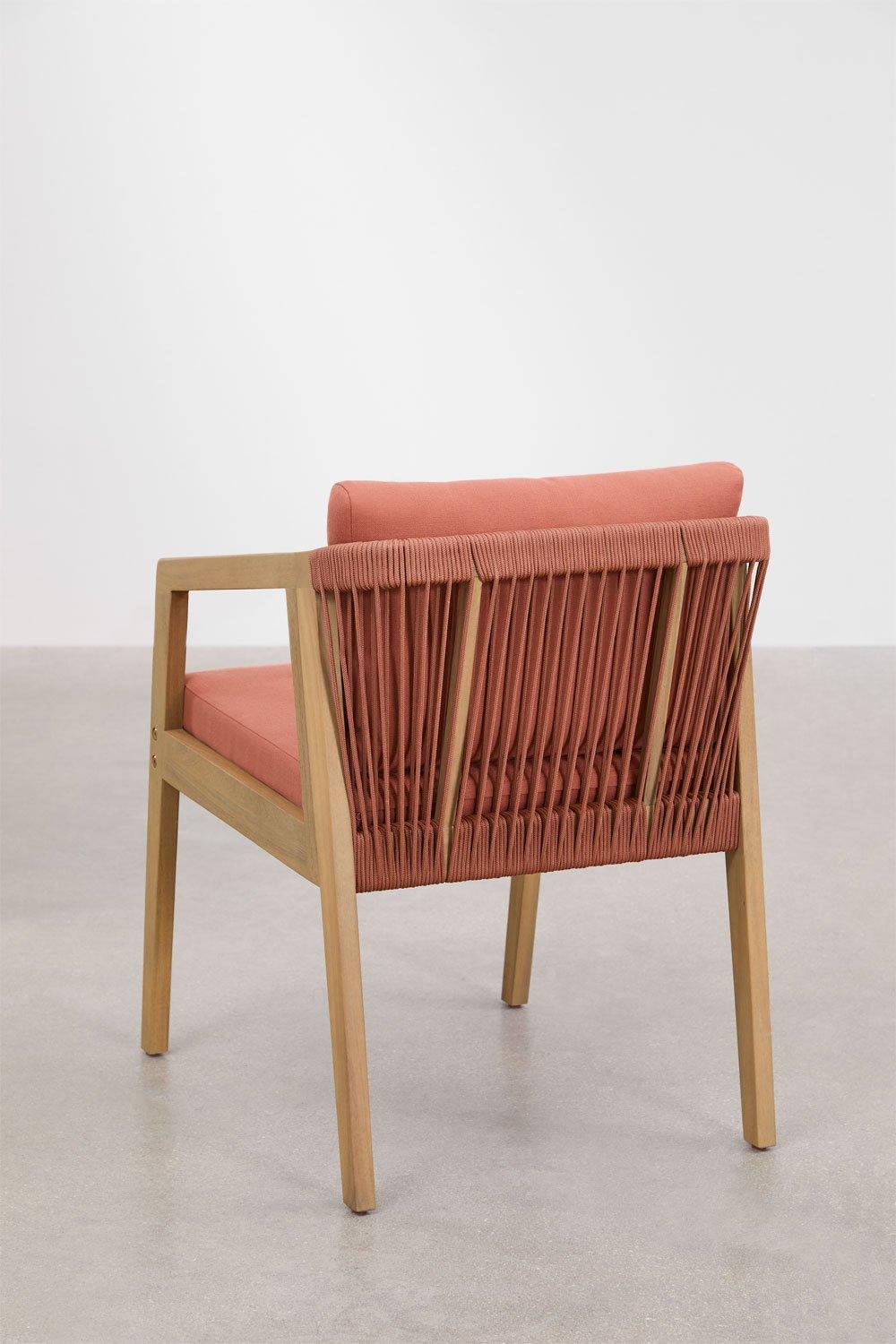 Sklum Silla De Jardín En Madera De Acacia Y Cuerda Trenzada Kaela