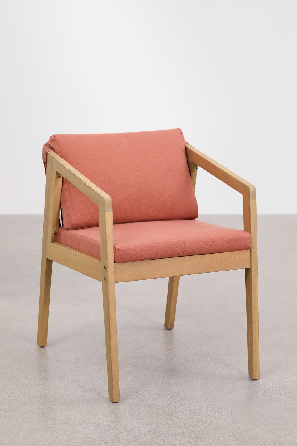 sklum Silla de jardín en madera de acacia y cuerda trenzada Kaela