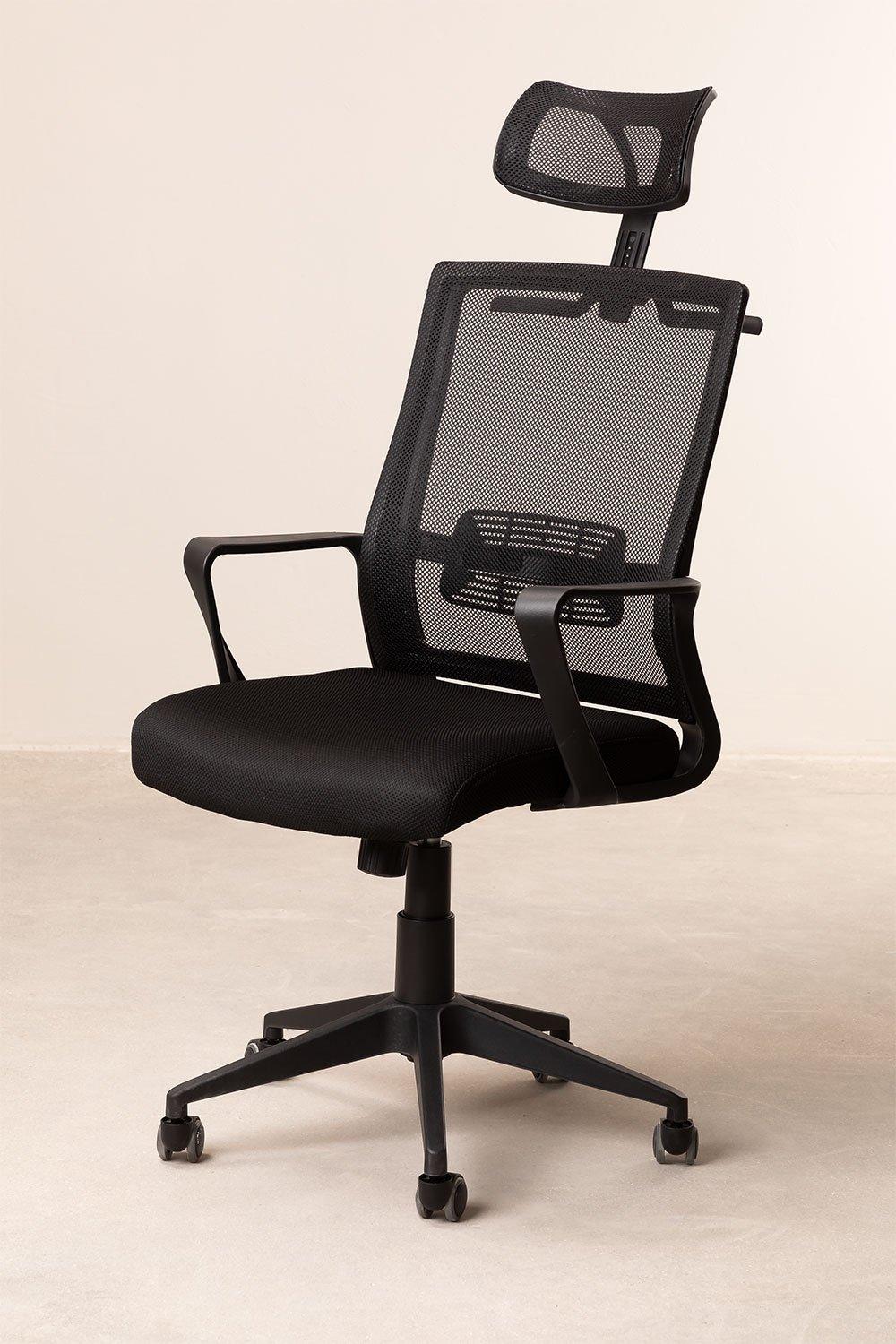 Sklum Silla De Oficina Con Ruedas Y Reposacabezas Teill Black