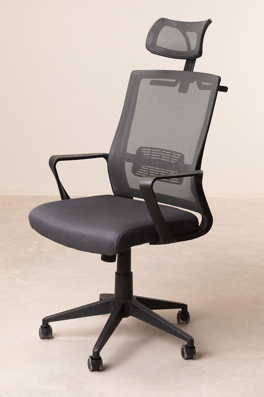Sklum Silla De Oficina Con Ruedas Y Reposacabezas Teill Black