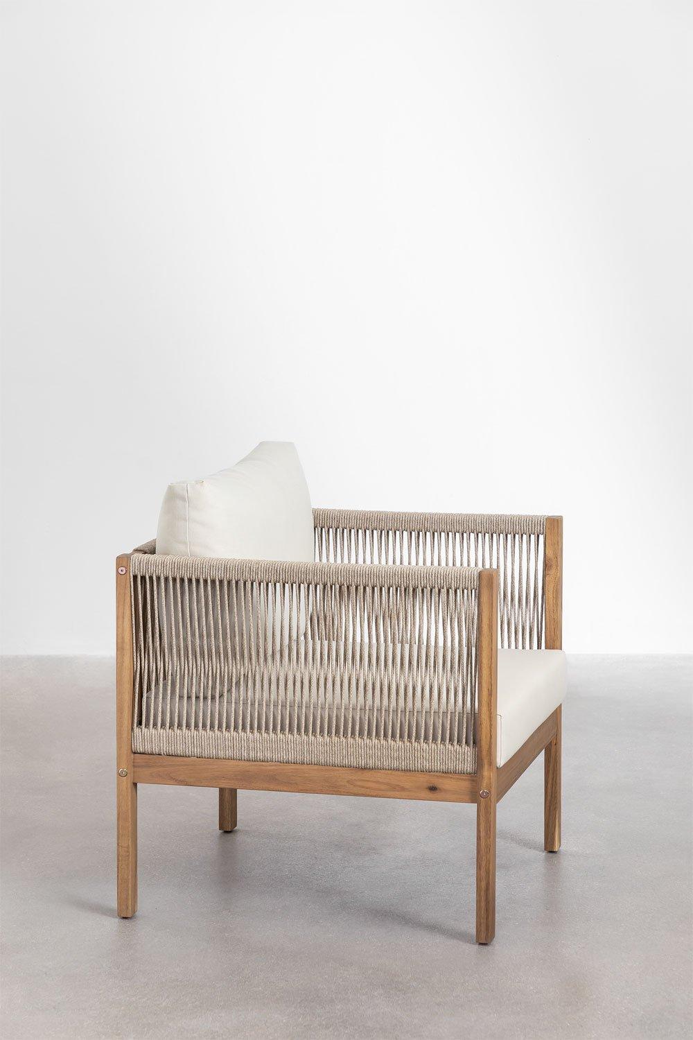 Sklum Sillón De Jardín Con Reposabrazos En Madera De Acacia Branson