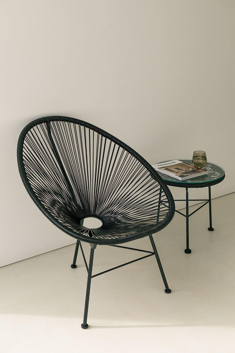 sklum Sillón de jardín en acero y mimbre sintético New Acapulco