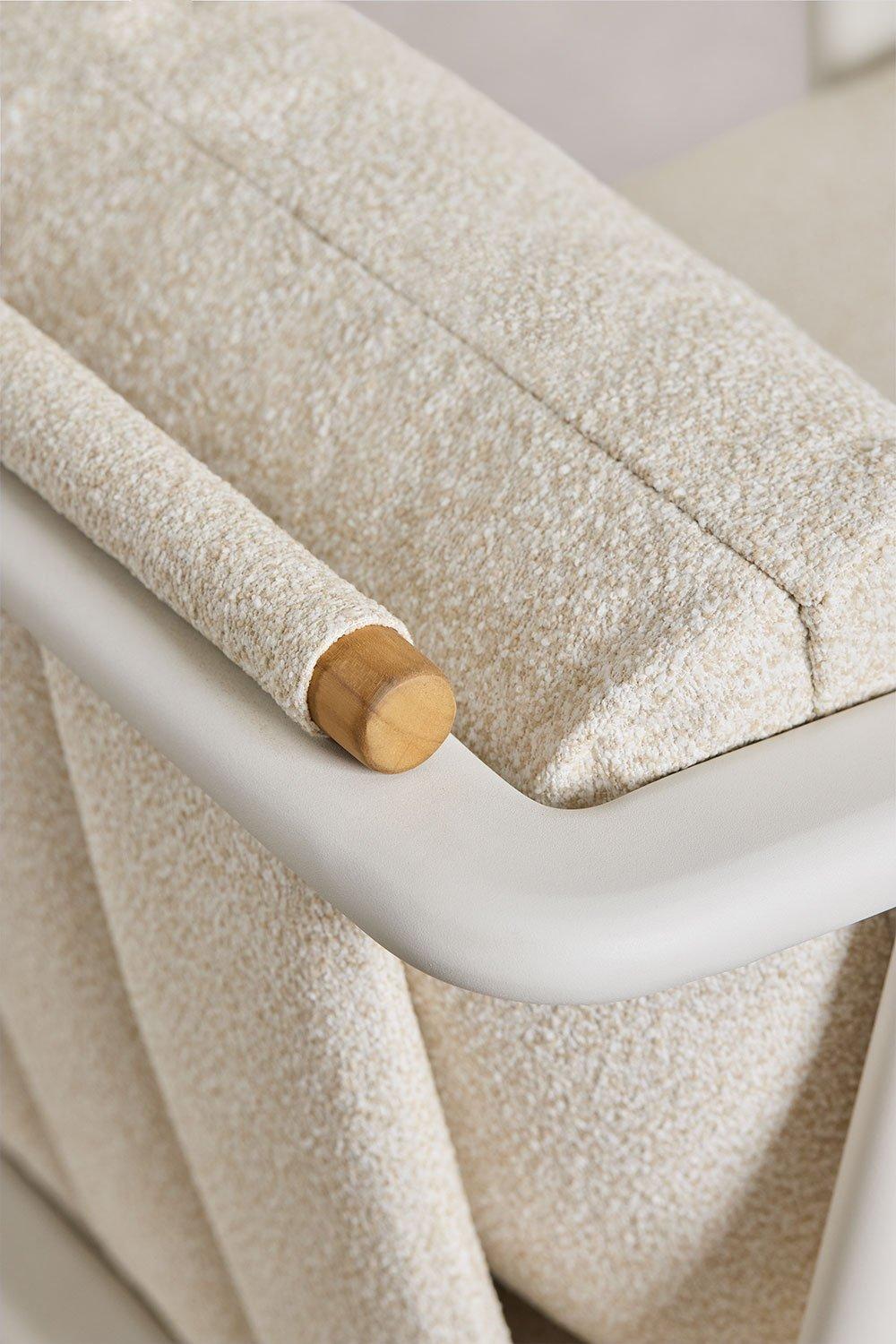 Sklum Sillón De Jardín En Aluminio Y Tela Bouclé Yervin