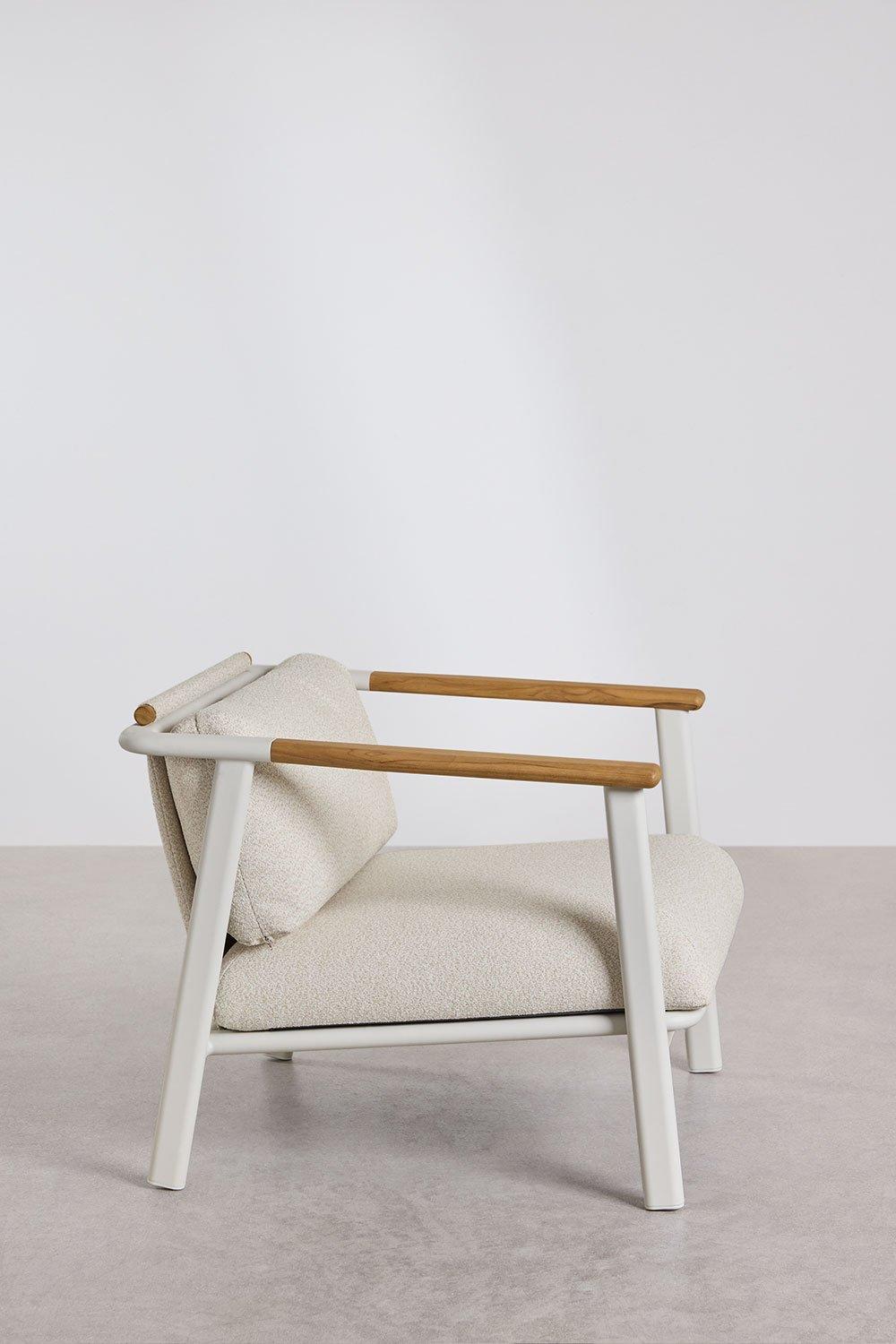 Sklum Sillón De Jardín En Aluminio Y Tela Bouclé Yervin