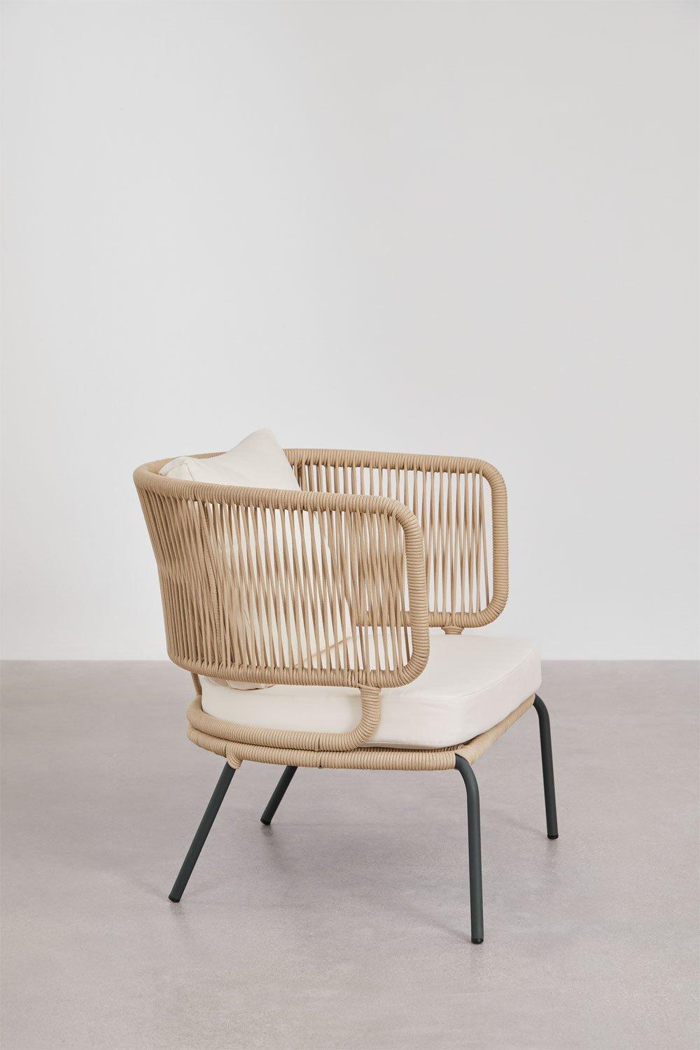 Sklum Sillón De Jardín En Hierro Y Cuerda Trenzada Calipso