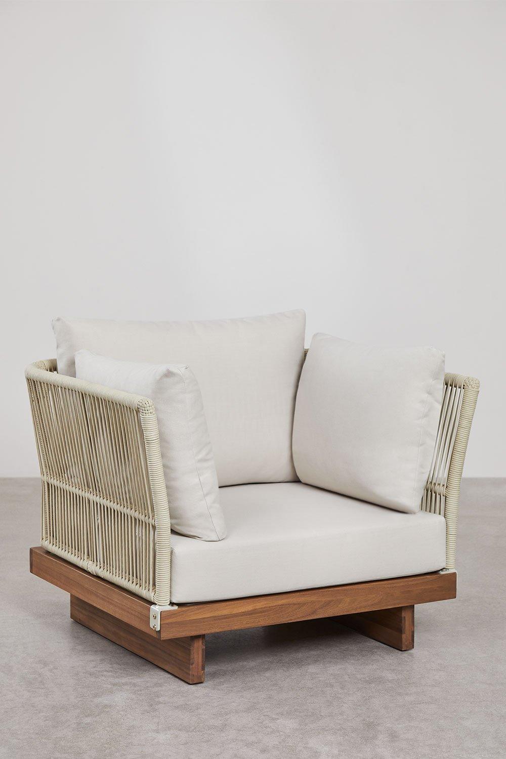 Sklum Sillón De Jardín En Madera De Acacia Y Cuerda Trenzada Dailin
