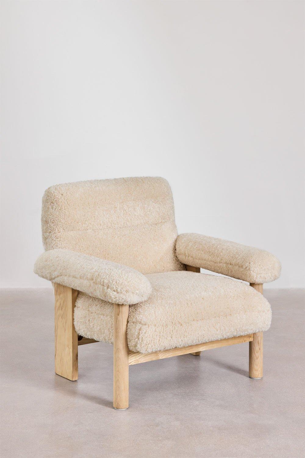 Sklum Sillón En Borreguito Y Madera De Fresno Bernia Style