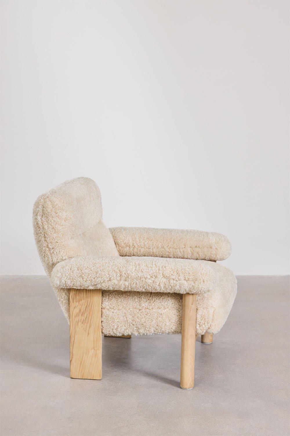 Sklum Sillón En Borreguito Y Madera De Fresno Bernia Style