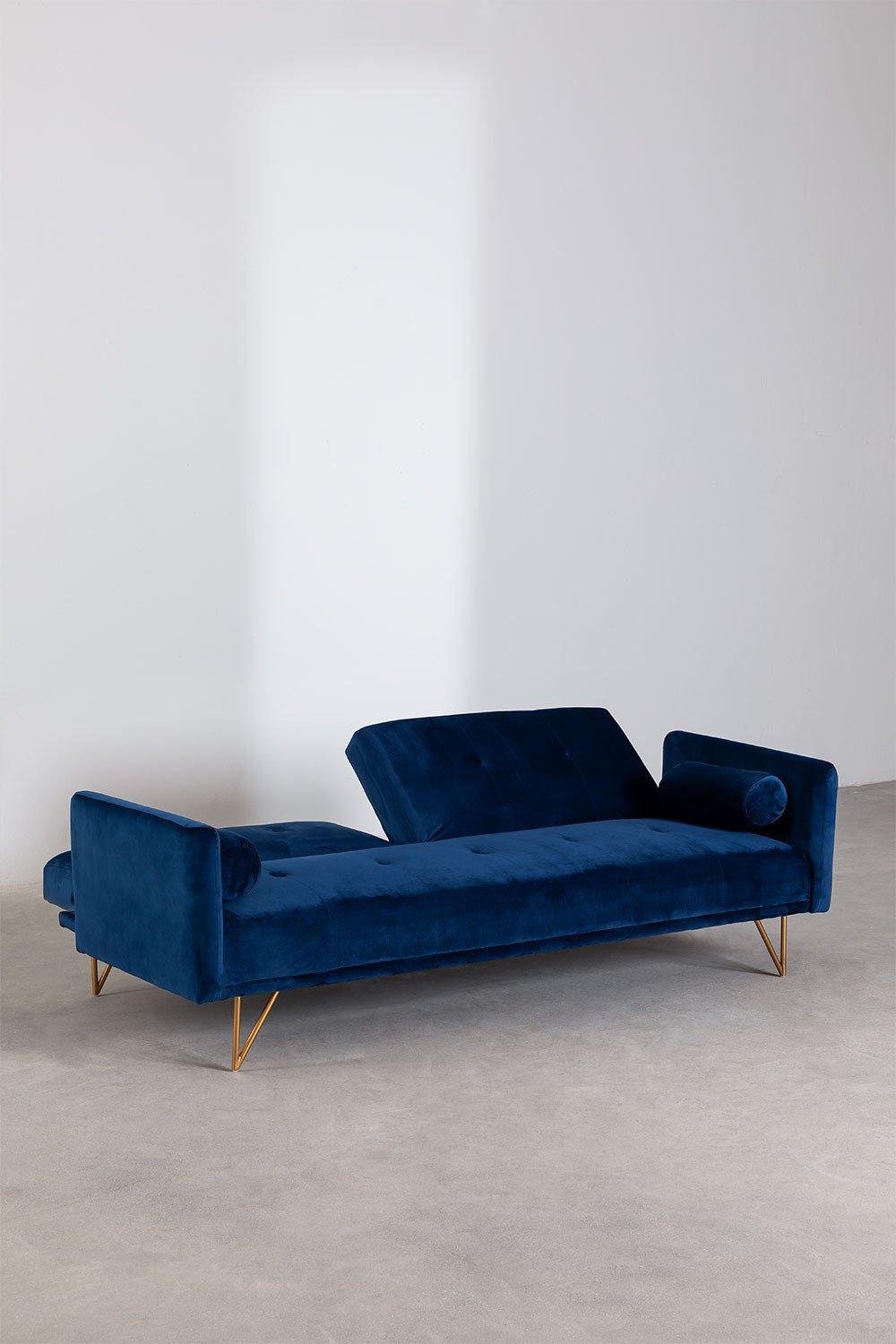 Sklum 3-osobowa Rozkładana Sofa Z Aksamitu Jehrd