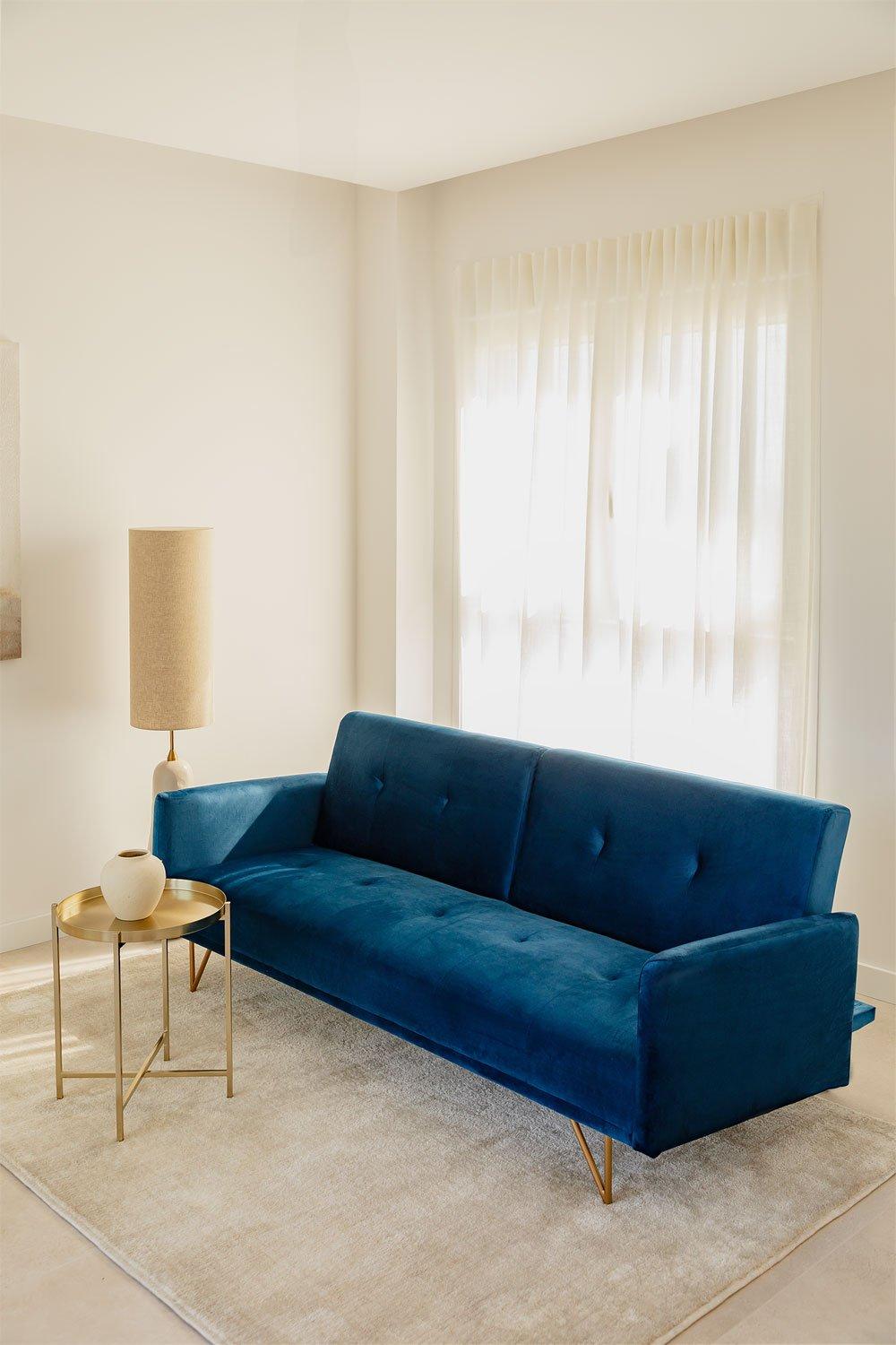 sklum 3-osobowa rozkładana sofa z aksamitu Jehrd