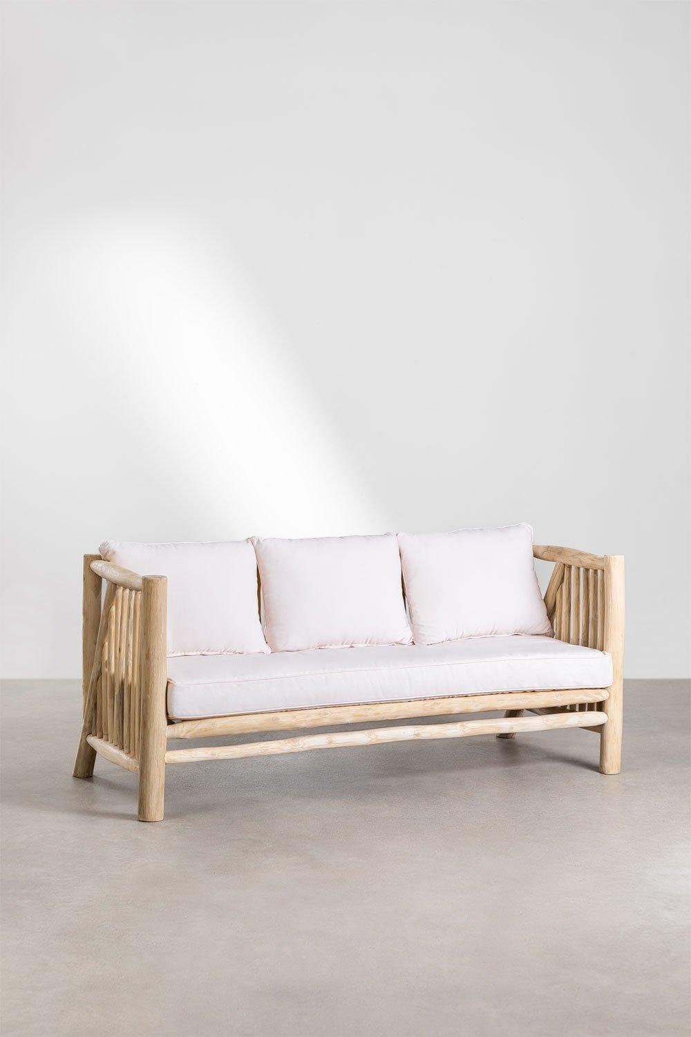 Sklum 3 Seater Teak Wood Garden Sofa Narel