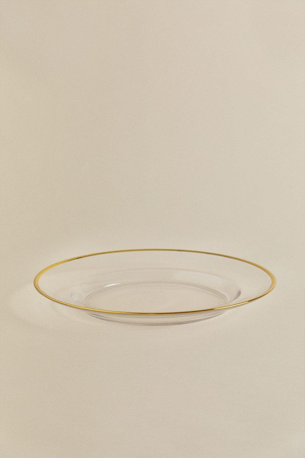 Sklum 4er Set Flache Teller Aus Glas Arely