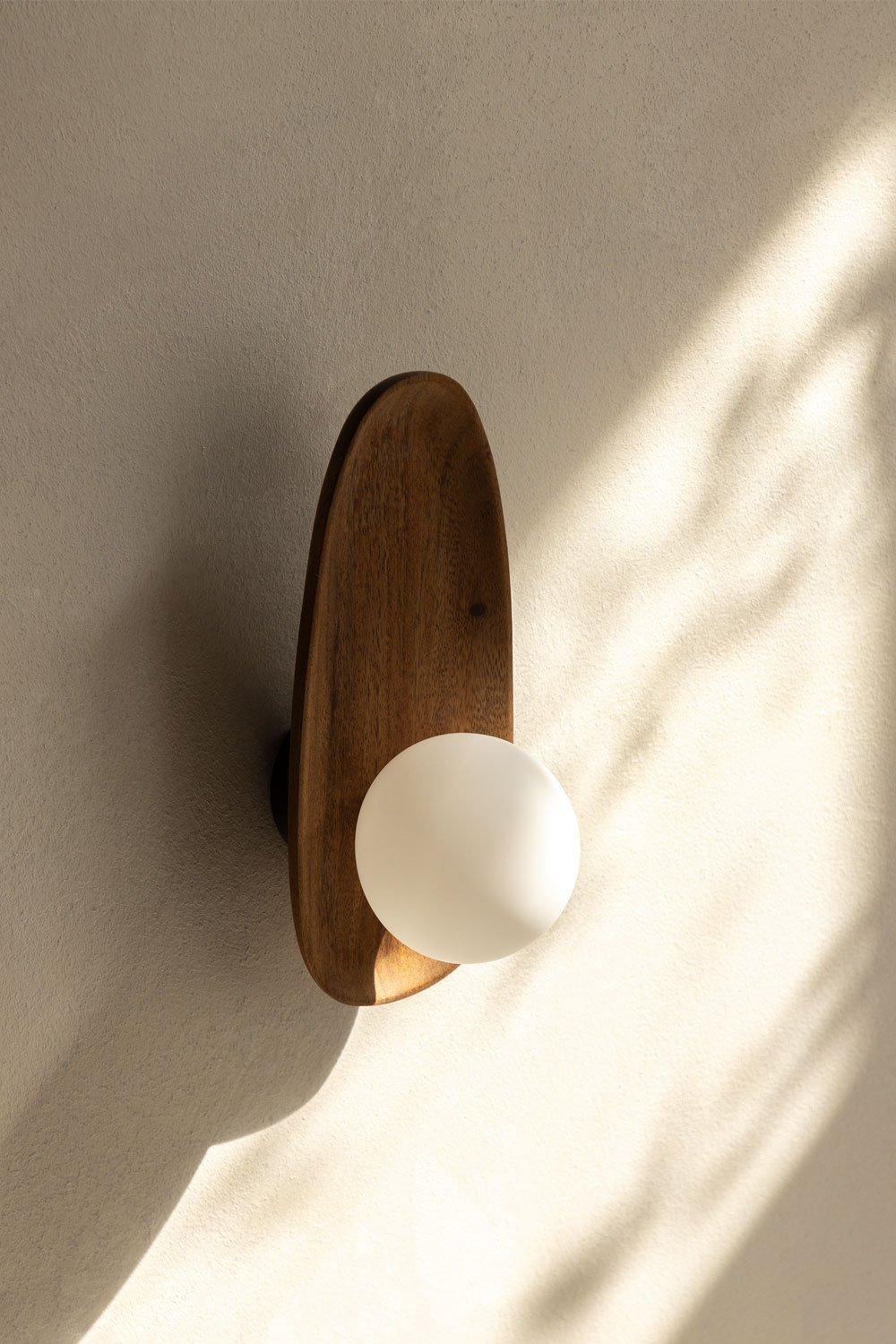 sklum Acacia Wood Wall Lamp Freidy