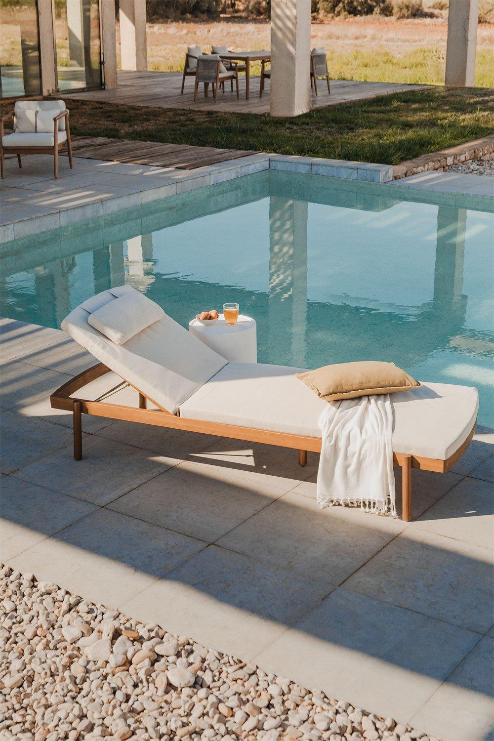 sklum Aderyn verstelbare ligstoel van acaciahout