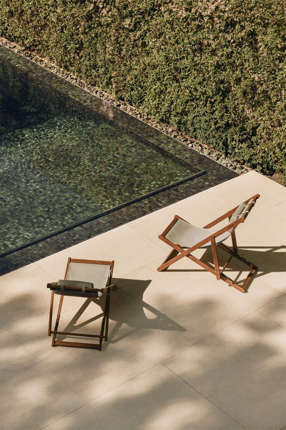 sklum Amaca pieghevole con cuscino in legno Kardis