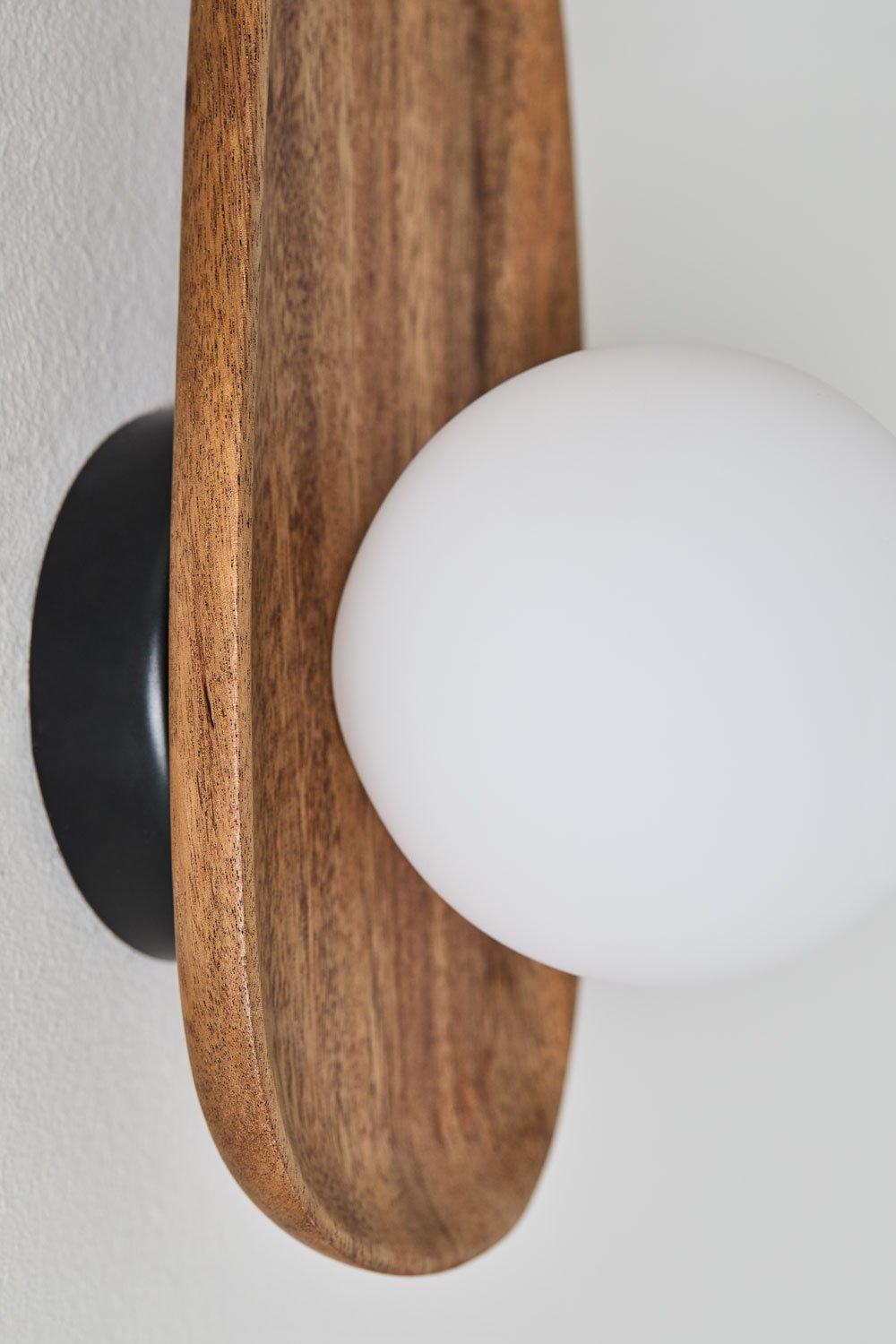 Sklum Aplique De Pared En Madera De Acacia Freidy