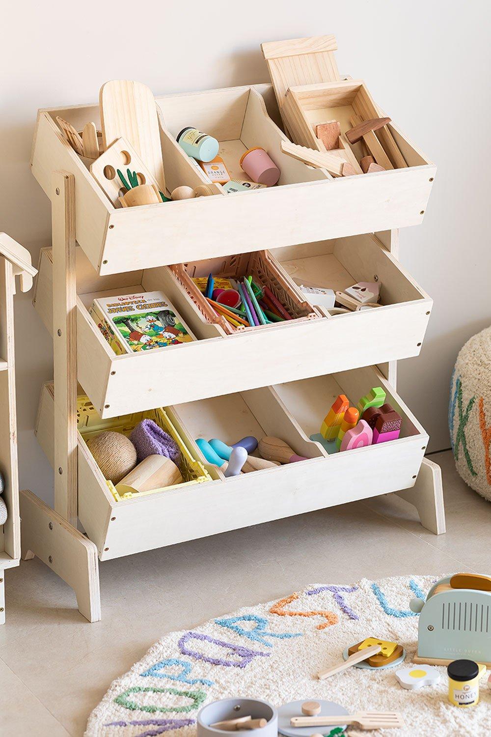 sklum Armadio portagiochi in legno Yerai Kids