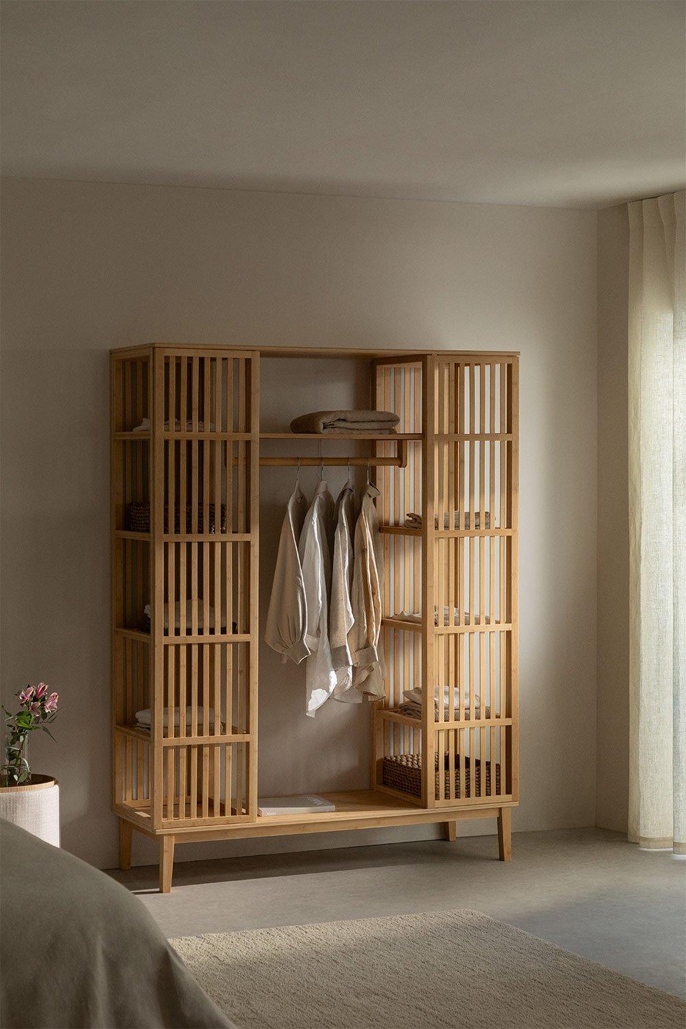 sklum Armoire ouverte en bambou Albin