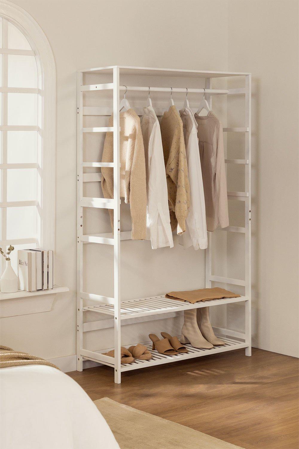 sklum Armoire ouverte en bois de bambou Krauford