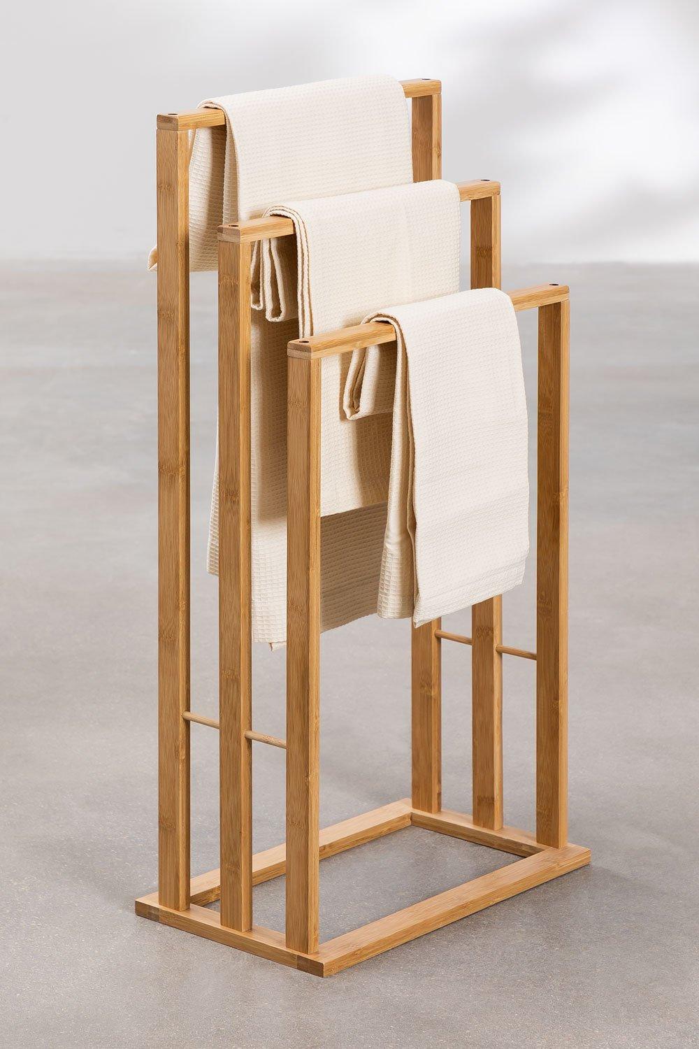 Sklum Bamboo Floor Towel Rack Heyki