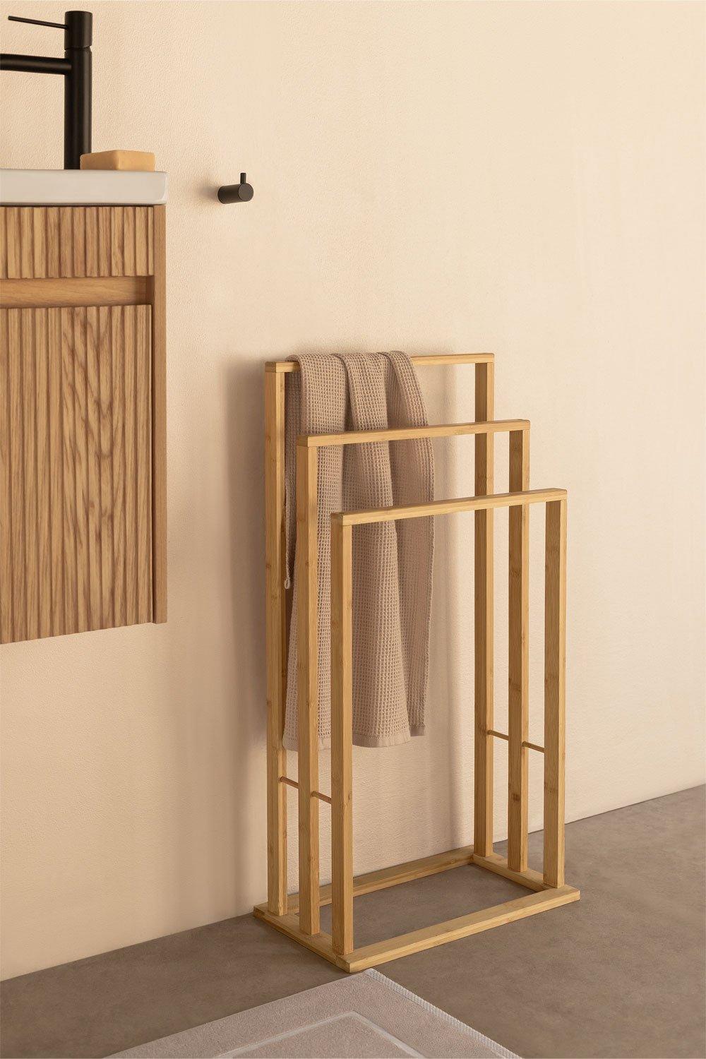 sklum Bamboo Floor Towel Rack Heyki