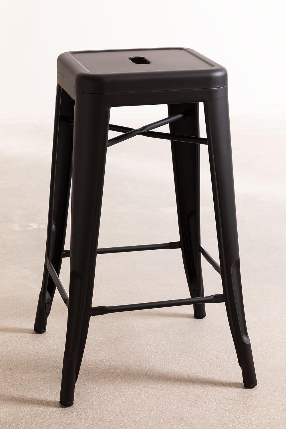 Sklum Banco Alto 65cm Em Aço Preto LIX Mate